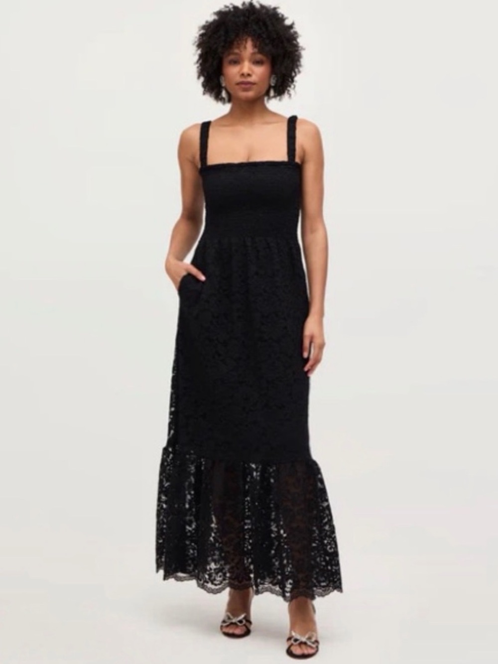 Hill House Collector’s Edition Anjuli Nap Dress in Black Lace - Picture 2 of 8